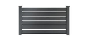 Clôture à barres - panneau de clôture couleur gris anthracite - RAL 7016