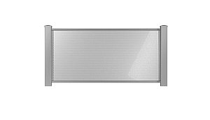 Clôture en tôle perforée - panneau de clôture couleur aluminium blanc - RAL 9006