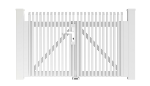Clôture à barres - portail de jardin couleur blanc pur - RAL 9010