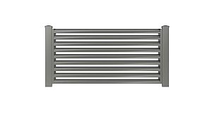 Clôture à lamelles - panneau de clôture couleur aluminium gris - RAL 9007