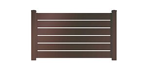 Clôture à lattes - panneau de clôture couleur marron chocolat - RAL 8017