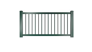 Clôture à barres - panneau de clôture couleur vert mousse - RAL 6005