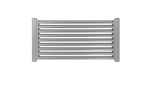 Clôture à lamelles - panneau de clôture couleur aluminium blanc - RAL 9006