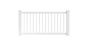 Clôture à barres - panneau de clôture couleur blanc pur - RAL 9010